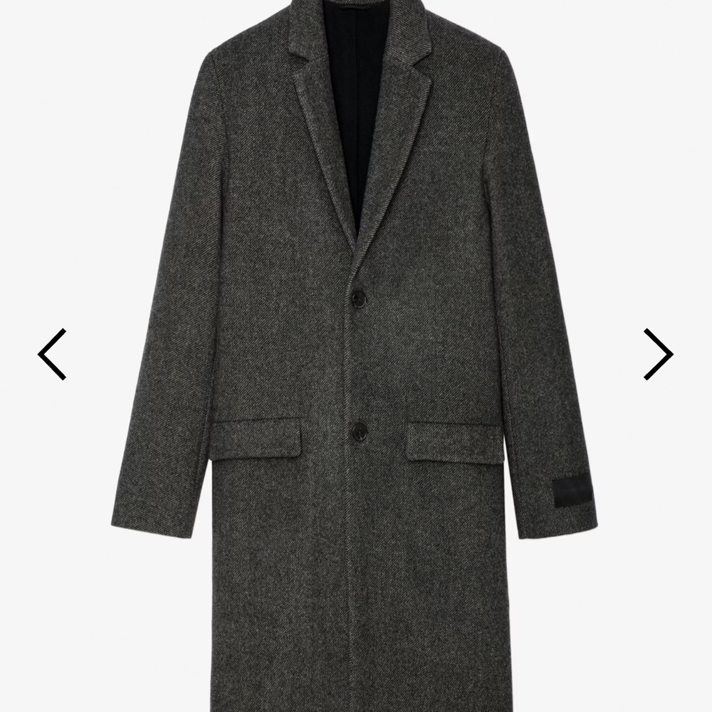 Men's Gray Wool Overcoat